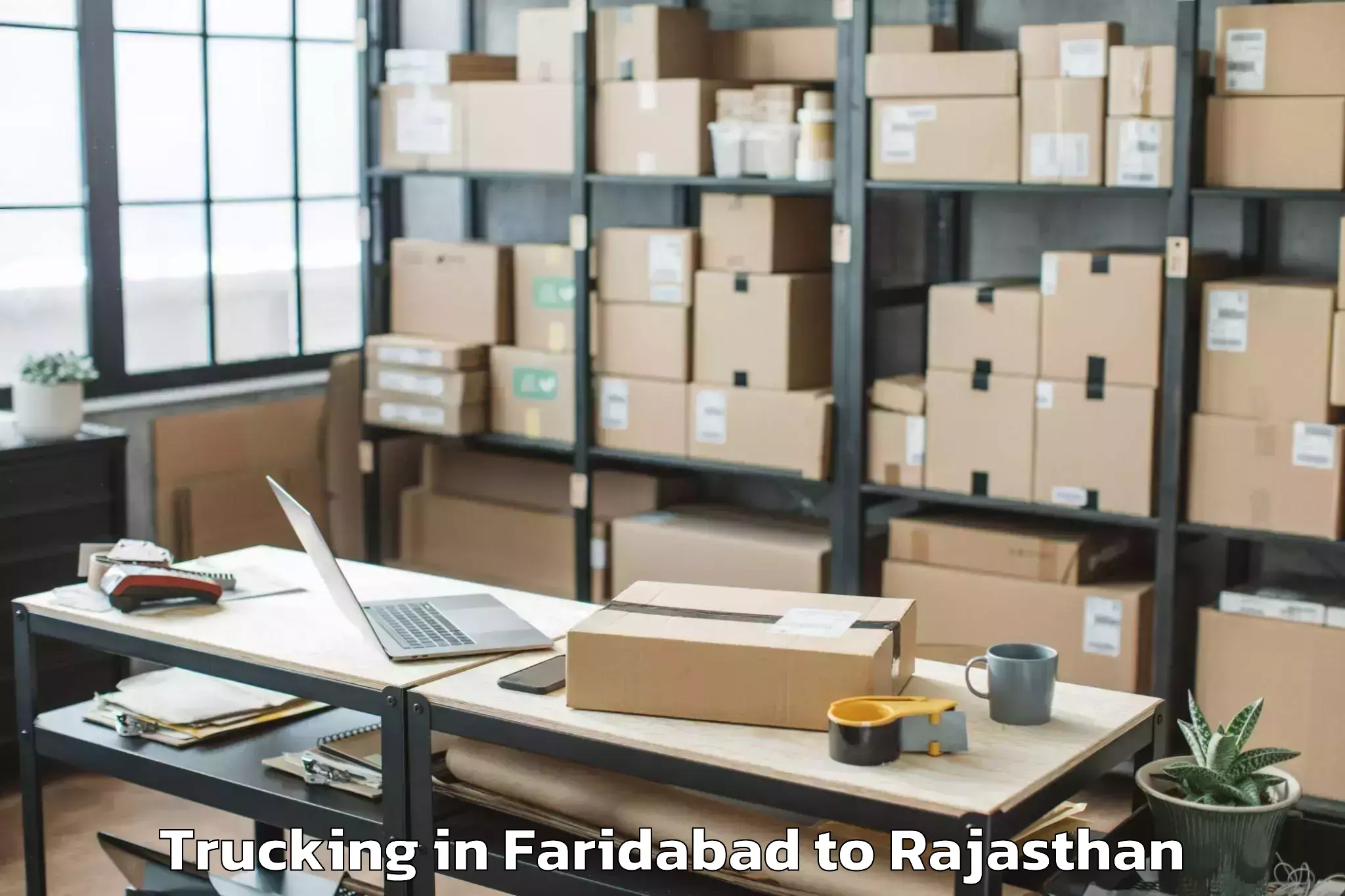 Leading Faridabad to Pali Trucking Provider